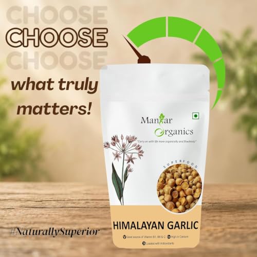 Image of ManHar Organics Kashmiri Garlic (Lehsun) 1Kg | Direct from Farmers | Premium Himalayan Single Clove Garlic | Whole Bulbs