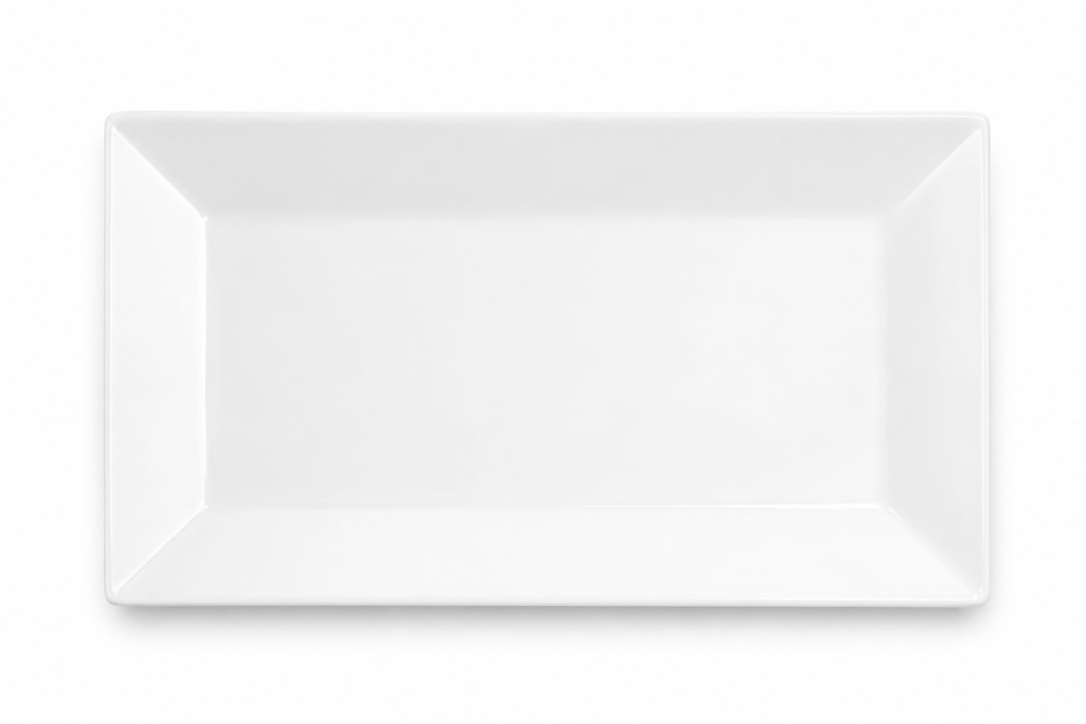 Bright White Rectangular Porcelain Platter by Glownary – 87903, Foam, Yellow, Pack of 12, Model 303kse51
