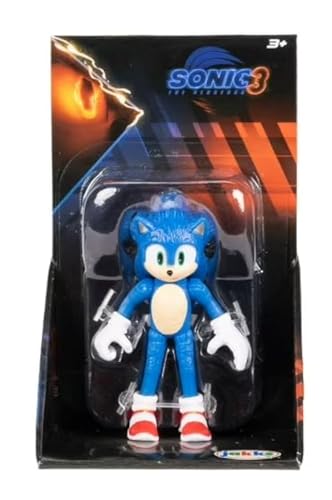 JAKKS Pacific Sonic The Hedgehog 3 Movie - Figura de Sonic de 2.5 pulgadas exclusiva