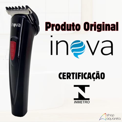Barbeador e Aparador de Pelos Maquina Sem Fio Recarregável Inova HQ-209