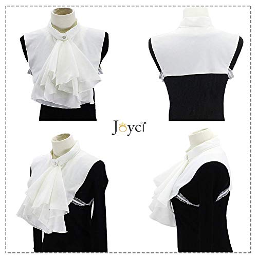 Joyci European Vintage Palace Adjustable Half Shirt Collar Chiffon Professional Suit False Collar Exaggerate Ruffle Flounce4
