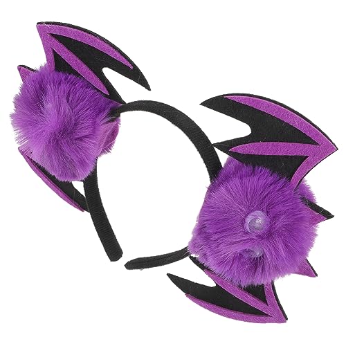 LRXIYODE Diadema de Halloween para Mujer con de y Bola de Peluche Accesorio Cosplay para Fiestas Temáticas y Festivales Diseño Cómodo y Duradero