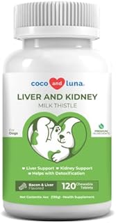 Milk Thistle for Dogs - Liver and Kidney Support Supplement, Dog Liver Support, Detox, Liver Supplement for Dogs, Kidney Supplement for Dogs, Dog Kidney Detox
