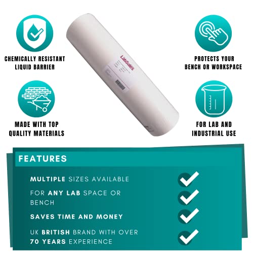 Papier de protection absorbant et imperméable double barrière pour table de labo