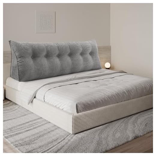 OHMG 180CM Weiches Keilkissen Bett Großes Rückenkissen,bequem und stützend, Lesekissen Wandkissen Lendenkissen für Couch und Betten,Stützkissen,Nackenkissen mit abnehmbarem Bezug