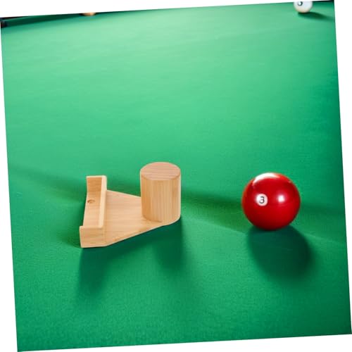 Support pour accessoires de queue de billard mural triangulaire compact en bois de bambou - 5