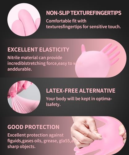PROMEDIX P Nitrile Disposable Gloves,4mil-100 Count,Gloves Disposable Latex Free,Powder Free for Cooking,Household,Food safe