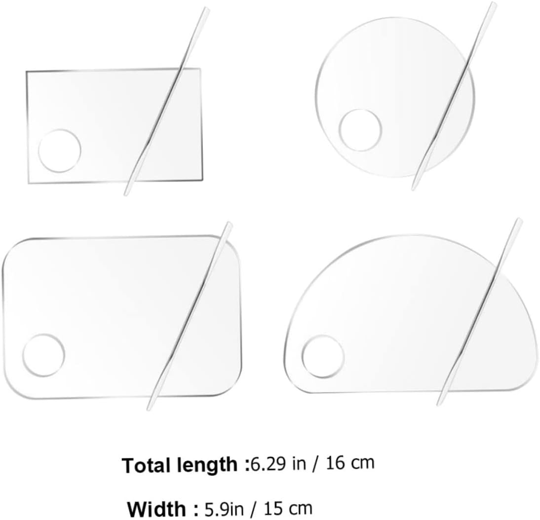 1set Acrylic Liquid Foundation Mixing Tray Palette for Makeup Manicure for DIY Nail Use Easy to Clean Smooth Surface for Color Modulation