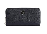 TH Soft Large ZA Geldbörse Tommy Hilfiger Damen TH Soft Large ZA Wallet Reisezubehr-Reisebrieftasche, blau, Einheitsgröße