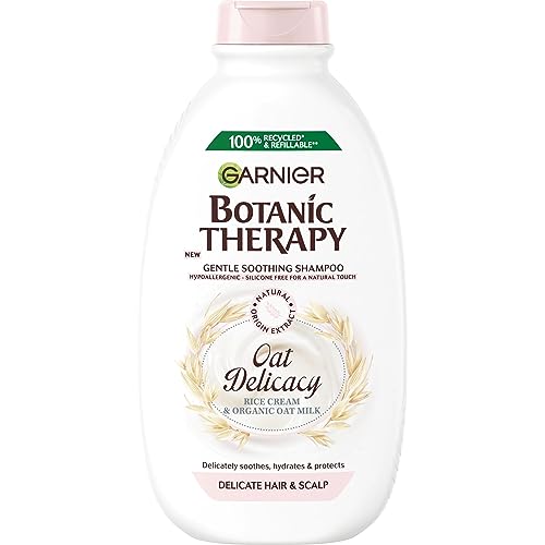 Garnier Botanic Therapy Shampoo 400ml Oat Delacay Rice Cream & Organic Oat Milk Hypoallergenic