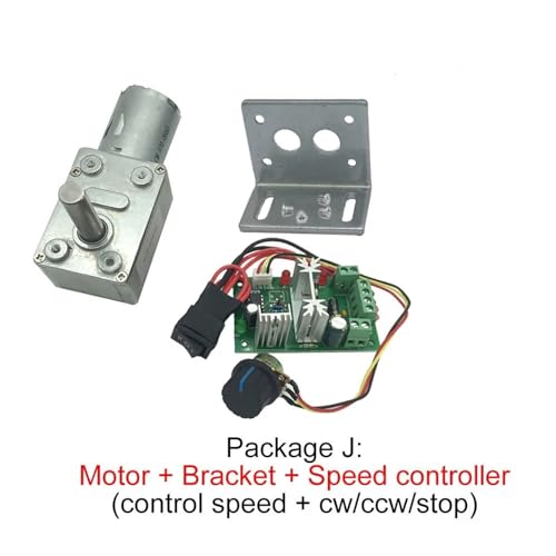 Moteur à engrenage à vis sans fin JGY370 pour motorisation de volets et robotique - 4