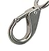 MeitrciL Fixed Spring Snap Hook, Stainless Steel 316 Quick Release Shackles Fixed Eye Clip, Carabiner Marine Clip with Fixed Round Ring Marine Boat Rigging Hardware Accessories (2, 100mm (3#))