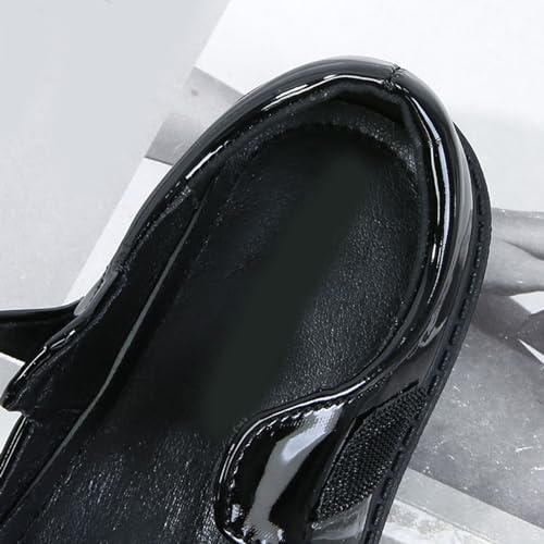 Girls Formal Dress Shoes Casual Platform Soft Sole Slip On Leather Mary Jane Wedding Party Shoes3