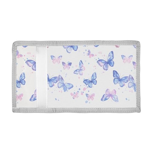 ALAZA Kids Wallets for Boys Girls Toddler Trifold Wallet Children Small White Butterfly with Zipper Coin Pocket2