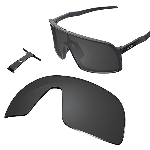 Image of 100% Precise-Fit Replacement Sunglass Lenses & Black Wicket for Oakley Sutro OO9406