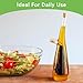 Lily's Home Glass Olive Oil and Vinegar Dispenser Bottle, for Kitchen Counter Cooking Salad, Dressing Leakproof 2 in 1 Cruet Containers (15 Ounces & 10 Ounces)