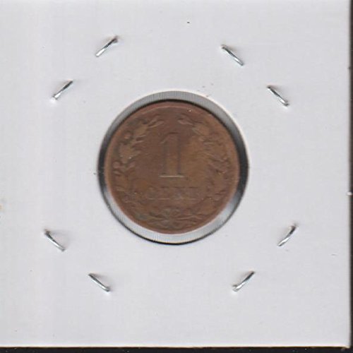 1878 NL Crowned Arms with 15 Shields within Beaded Circle Cent Very Good