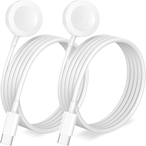2Pack USB C Ladekabel für Apple Watch, Magnetisches ladekabel Kompatibel mit iWatch Ultra/SE Series 11/10/9/8/7/6/5/4/3/2/1-3.3ft/1m, für alle Smartwatch Uhrenständer
