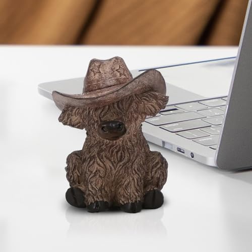 Figurine de vache en résine cadeau Saint-Valentin et fête de Pâques - 4