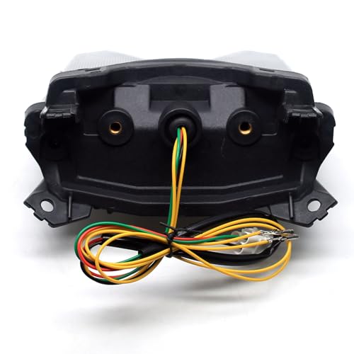 Image of MZS Motorcycle Tail Light LED Turn Signal Integrated for MT09 FZ09 17-20 | LED Integrated Rear Turn Signal Blinker Running Brake Taillight, Waterproof Dustproof Smoke Lens, Amber Red Dual Color Lamp