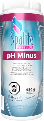 Spa Life pH Minus 950 g | Lowers pH in Hot Tubs & Spas | Use with Other Hot Tub Chemicals Such As Bromine Chlorine pH Down pH Up & Hot Tub Accessories Such As Puck Floater & Dispenser