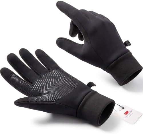 AOPREL Handschuhe Herren Damen - Winddicht & Touchscreen Laufhandschuhe mit Warme Winddichte,Fahrradhandschuhe mit Anti-Rutsch, Sporthandschuhe für Fahrradfahren, Wandern, Laufen &
