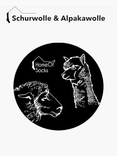 HomeOfSocks Ein Paar Alpaka Kniestrümpfe für Herren Und Damen - 95% Wolle Extra Dick Frottee und festem Sitz Lange Socken Luxuriöse Wollsocken | Anthrazit Gr. 43-46
