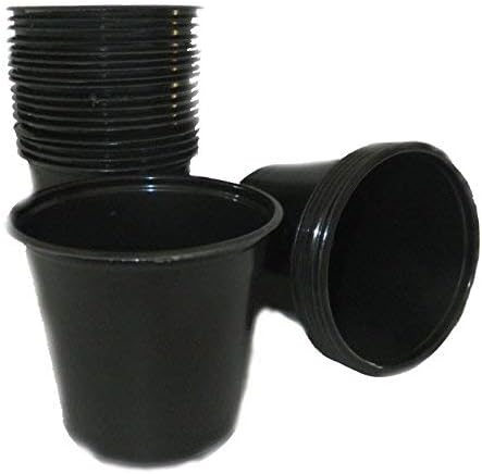 4 inch round plastic black nursery pots plants flower Landmark (100 items in 1 lot)