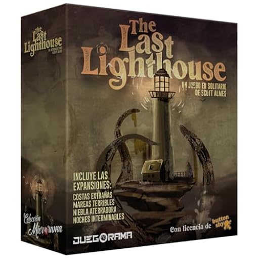Juegorama | The Last Lighthouse (Incluye 4 expansiones) | Juego de Mesa | A Partir de 10 Años | Juego en Solitario | Menos de 20 Minutos por Partida | Español | Ya disponible en tu tienda friki favorita! En mundofriki.es!