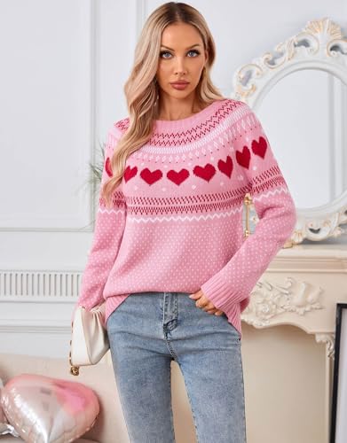 Image of Women's Vintage Fair Isle Pullover Sweater Lightweight Knit Tops