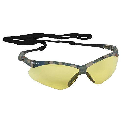 KleenGuard V30 Nemesis Safety Glasses (22610), Amber Anti-Fog Lens, Camo Frame, 12 Pairs / Case