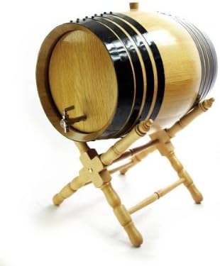 Wooden Barrel with Stand 16L Light Charcoal Oak