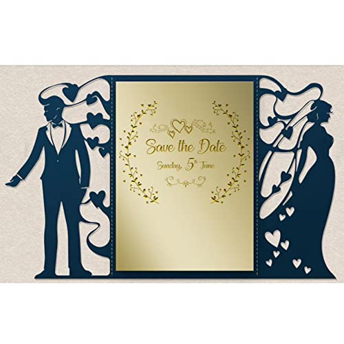 Lace Heart Wedding Metal Die Cuts for Card Making,Bride Groom Wedding Card Cutting Dies Cut Stencils DIY Scrapbooking Album Decorative Embossing Paper Card Art Craft - Image 3