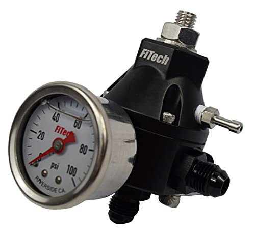 FiTECH FUEL INJECTION Regulator Go Fuel Tight Fit w/Pressure Gauge -  54001