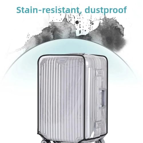 Clear Luggage Protector Suitcase Cover, PVC Waterproof, Dustproof, Scratch-proof Trolley Case Protector Travel Suitcase Cover for 18" 20" 22" 24" 26" 28" 30"3