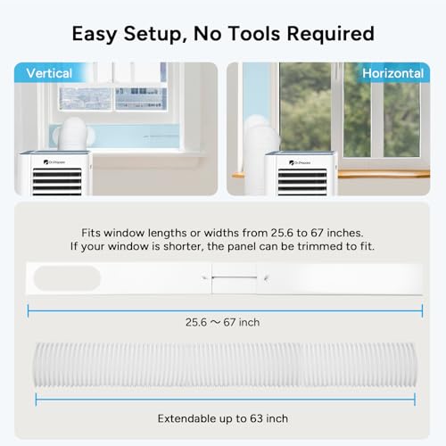 Image of DR.PREPARE 8,000 BTU Portable Air Conditioner, 4-in-1 Portable AC with Remote Control, Fast Cooling, 24H Timers, Window kit, Cools Up to 350 sq. ft for Rooms, Bedroom