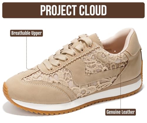 Image of Project Cloud Fashion Sneakers for Women 2026 - Lightweight Lace-Up Shoes for Women with Memory Foam Insoles - Trendy Womens Shoes - Non-Slip, Comfortable Womens Sneakers (Madison)