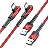 toocki usb c ケーブル L字【3M/2本セット】レッド usb a to c タイプc ケーブル 3A急速充電 ナイロン編み PD対応 QC 3.0/2.0対応 データ転送 断線防止 iPhone 17/iPhone 16/iPhone 15/Plus、MacBook Air/Pro、Galaxy、SwitchなどUSB-Cデバイスに対応