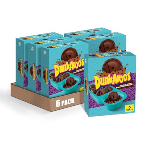DunkAroos Chocolate Cookies and Double Chocolate Frosting, 6 Count (Pack of 6)