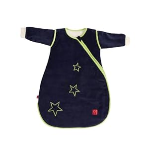 Kaiser 65070122 slaapzak STAR sidezip, slaapzak voor het hele jaar, armen afneembaar, 70 cm, donkerblauw