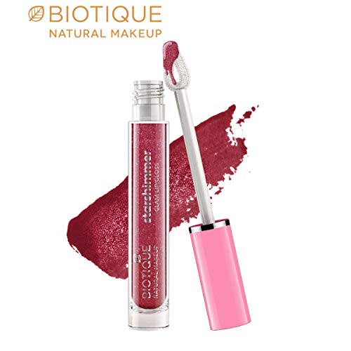 Image of Biotique Natural Makeup Starshimmer Glam Lipgloss, Daring Desire, 3ml (Pack of 2)