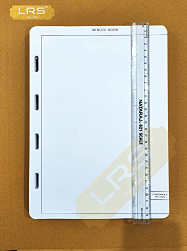 Image of LRS Binder Minutes Sheet White Paper - 120 GSM Paper inchCapsule Cut inch - A4 Size - Can be easily printed in any A4 Size Printer - Used for Companies Act and other Societies (500 Sheets)