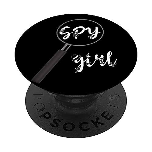 Détective Fille Espionnage Espionner Agent PopSockets PopGrip Interchangeable Cover
