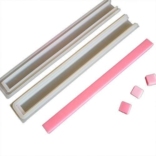Diy Handmade Soap Candle Square Tube Column Silicone Mold Embed Soap Making Supplies Silicone Mold For Soap Mousse Baking Mold (Square) #TOP12
