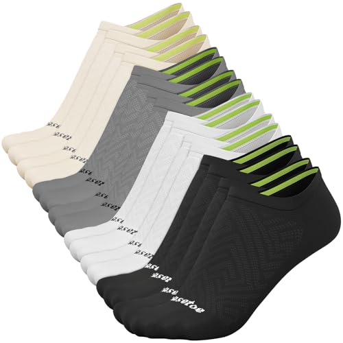 Image of No Show Socks Women, 8 Pairs Low Cut Ankle Non Slip Casual Invisible Liner Athletic Running Socks