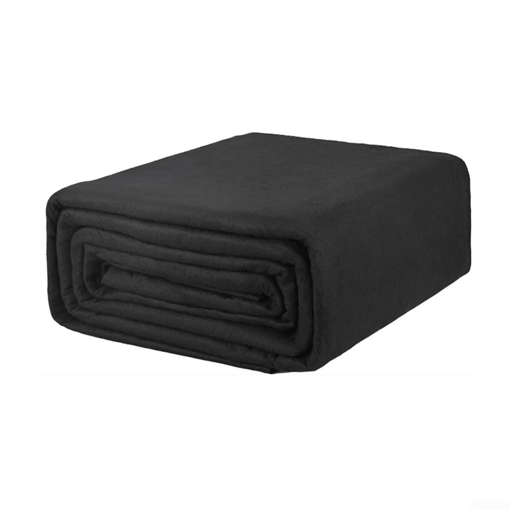 Eawfgtuw Tapis de sol carré en polyester anti-crevaison - Résistant à l'humidité - Pour piscine extérieure et spa - Noir - 4 x 4 m (3 x 4 m)