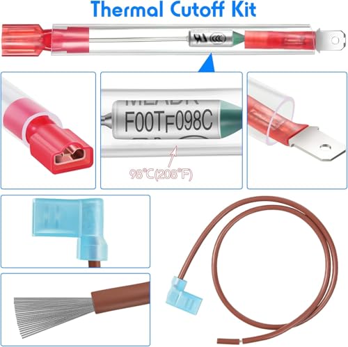 Image of 2PCS RV Water Heater Thermal Cutoff Kit - ECO Thermostat Assembly - Compatible with Atwood 91447 93866 Models # GCH6-4E GCH6-6E G6A-7E G6A-8E GC6AA-9E GCH10A-2E G610-3E GH610-3E XT Series