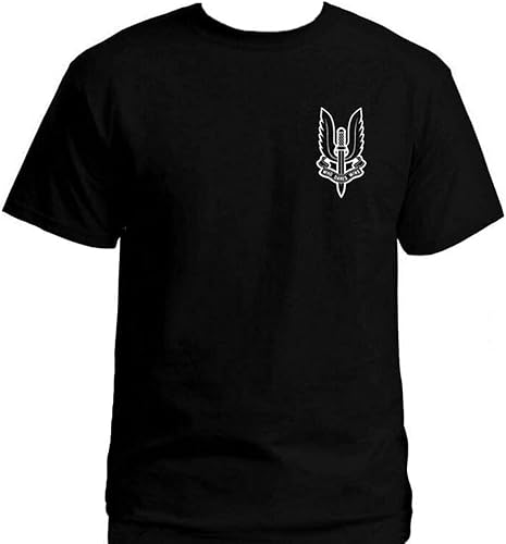 geboan UK British Air Special Forces SAS Army Mens T-Shirt Unisex Black Tee