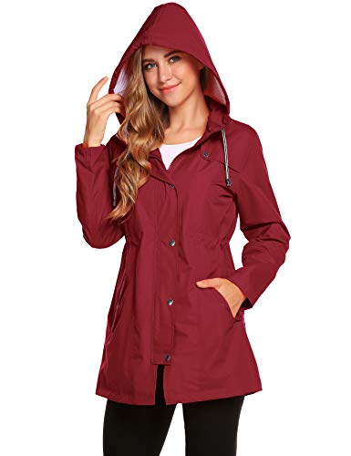 Romanstii Chubasquero Mujer Chaqueta Impermeable Abrigo Manga Larga Deporte Portable Seco RáPido...