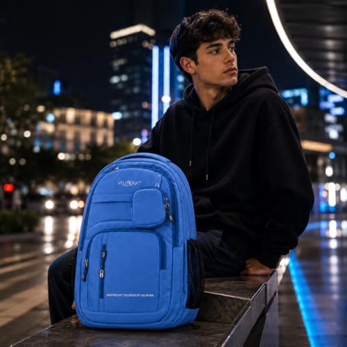 Image of MBW Korean Style Water Resistant 35L Laptop Backpack for Men & Women | Polyester Multi Compartments Bag with Side Pockets & Accessory Pouch | Travel Backpack for Office, College and School